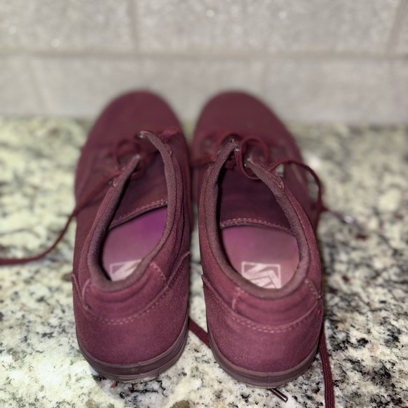 Vans Women’s Sneakers Size 9 Burgundy Canvas Lace-Up Sneakers - Picture 10 of 12